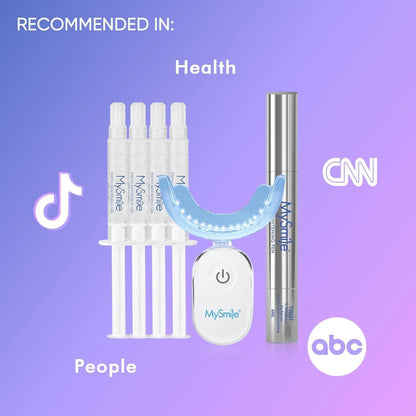 Ultimate Teeth Whitening Kit with 28 LED Light, 4X 3ML 35%CP Teeth Whitening Gel, 1X 4ML Teeth Whitening Pen, 10 Min, Remove 10 Years of Stains