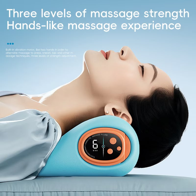 2026 New 3-In-1 Neck Massager Heated Neck Massage Pillow Pulsed Vibration Massage Deep Tissue Massage Pillow Suitable for Neck, Back and Shoulder