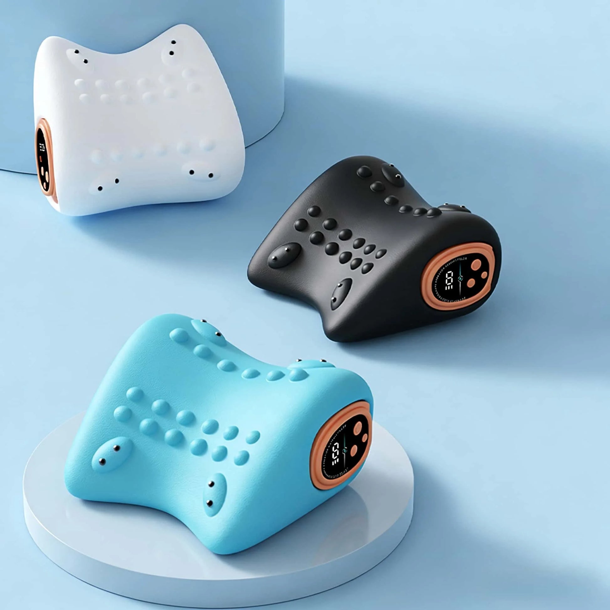 2026 New 3-In-1 Neck Massager Heated Neck Massage Pillow Pulsed Vibration Massage Deep Tissue Massage Pillow Suitable for Neck, Back and Shoulder
