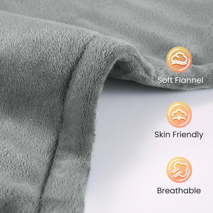 Ultra Soft Heating Pad with 4 Heat Settings & Auto Shut-Off for Full Body Stress Relief, 24"X33" - Gray