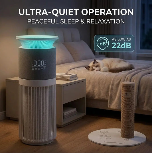 H13 True HEPA Air Purifier for Large Rooms up to 1076 Sq. Ft., 2-In-1 Pet Air Cleaner with Bonus Cat Scratcher Cover, 22 Db Ultra-Quiet for Sleep, Removes 99.97% of Odors, Dander, and Smoke, ETL/CARB Certified