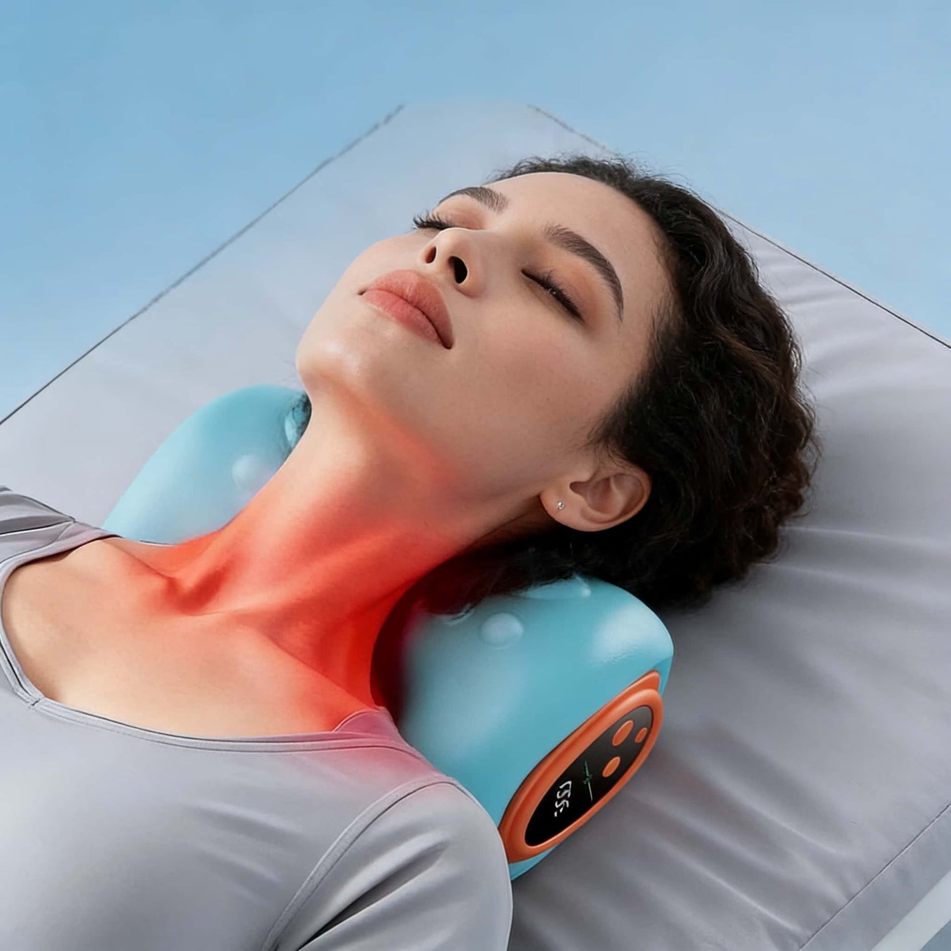 2026 New 3-In-1 Neck Massager Heated Neck Massage Pillow Pulsed Vibration Massage Deep Tissue Massage Pillow Suitable for Neck, Back and Shoulder