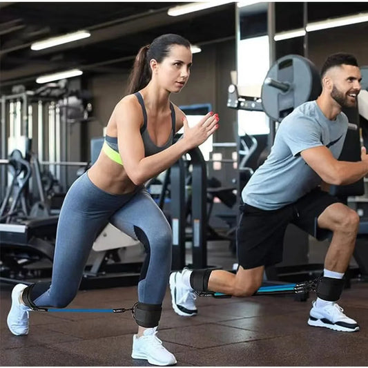 Ankle Resistance Bands with Cuffs for Women & Men - 3-Level Adjustable Leg & Glute Workout Equipment, Portable Home Gym Exercise Bands for Kickbacks, Hip Thrusts, Yoga, Strength Training