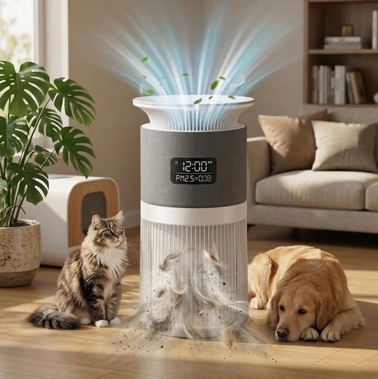 H13 True HEPA Air Purifier for Large Rooms up to 1076 Sq. Ft., 2-In-1 Pet Air Cleaner with Bonus Cat Scratcher Cover, 22 Db Ultra-Quiet for Sleep, Removes 99.97% of Odors, Dander, and Smoke, ETL/CARB Certified