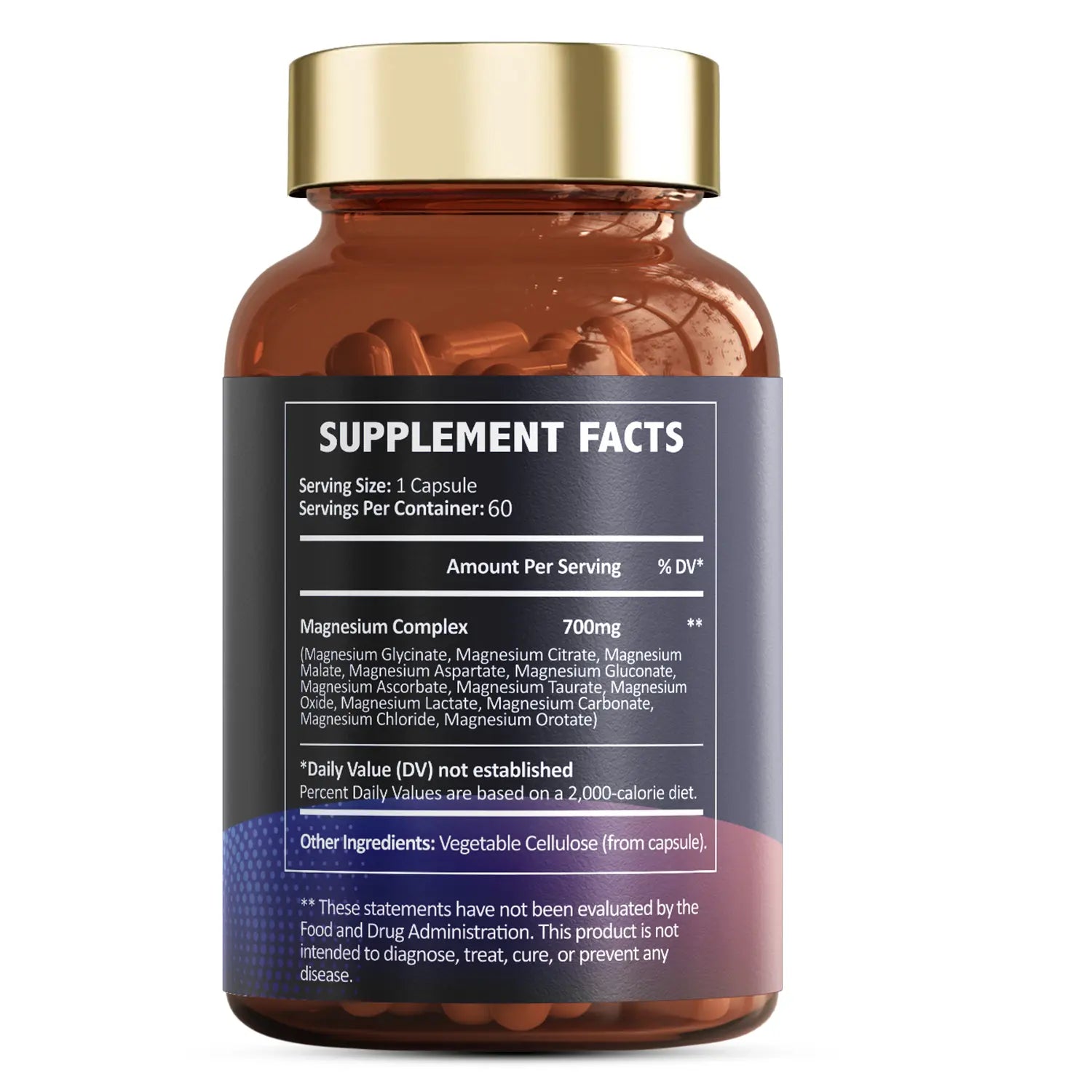 Totaria Nature Magnesium 12-In-1 Complex 700Mg - 60 Vegan Capsules for Muscle Heart & Relaxation Support High Absorbable Blend of 12 Chelates Dietary Supplement