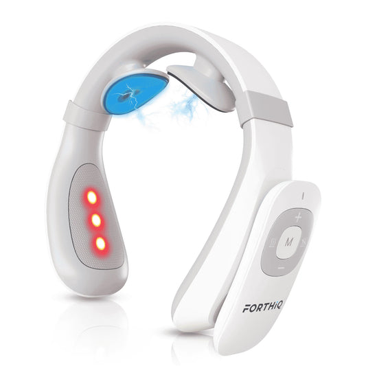 Neck Massager with Heat, Electric Neck Massager for Relax, 15 Levels Deep Tissue Massage, Portable and Soothing