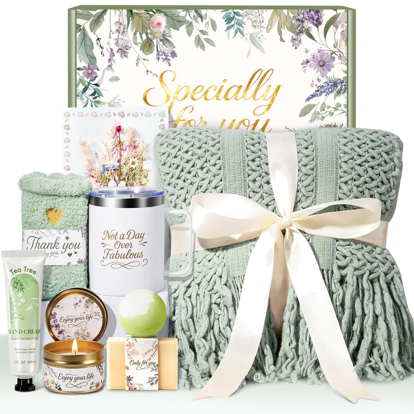 Bodyrefresh Mothers Day Gifts for Her Mom Wife Grandma Spa Care Package Birthday Gifts for Women Get Well Soon Gift Baskets Thinking of You Sympathy Gift Box for Girlfriend Sister