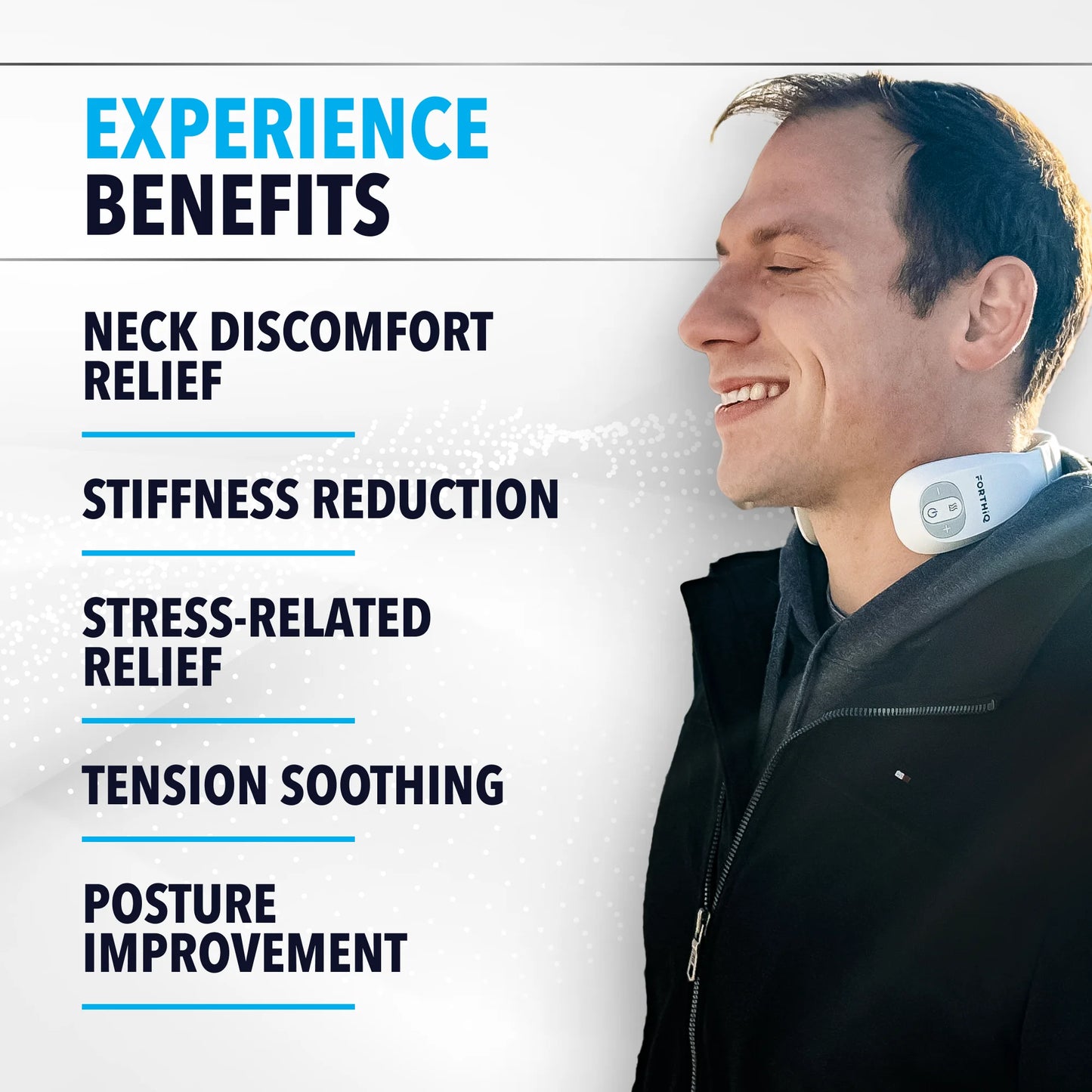 Neck Massager with Heat, Electric Neck Massager for Relax, 15 Levels Deep Tissue Massage, Portable and Soothing